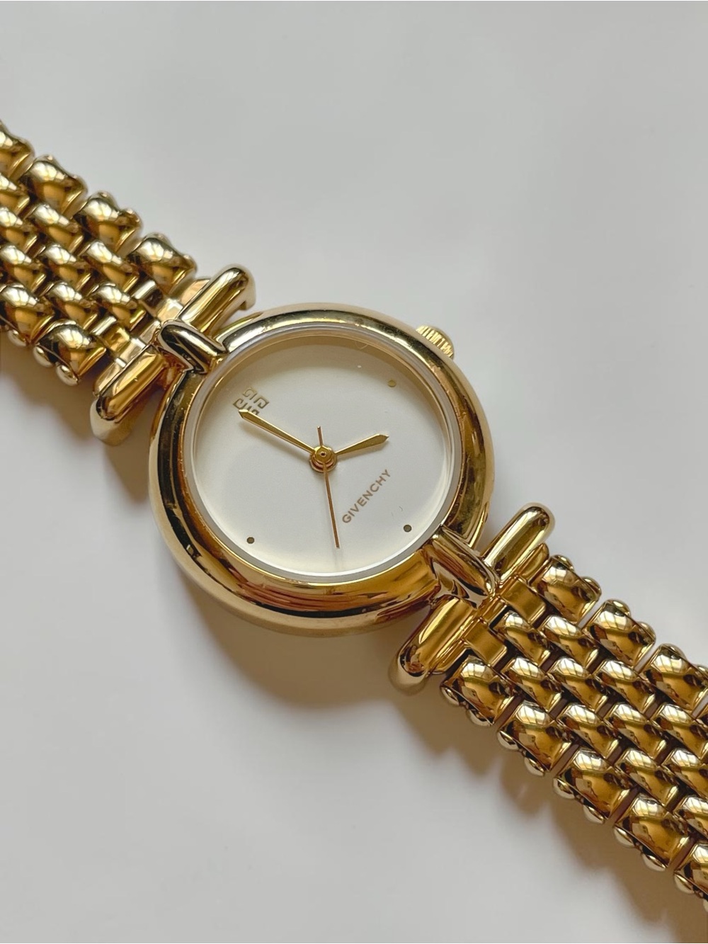 Givenchy Gold and White Women's Bracelet Watch